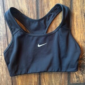Nike Black Sports Bra with White Swoosh
